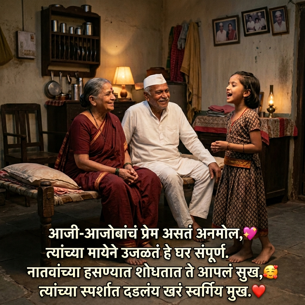 Aaji Ajoba Shayari in Marathi