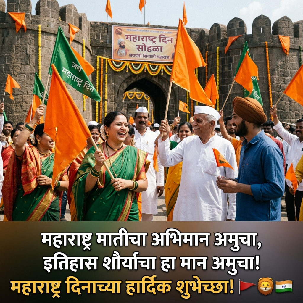 Maharashtra Din Shayari in Marathi 