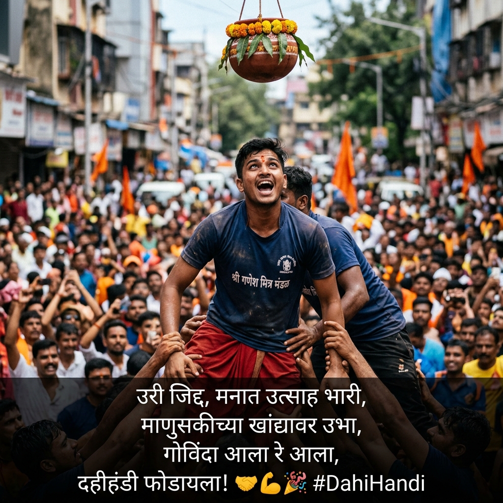Dahi Handi Shayari in Marathi