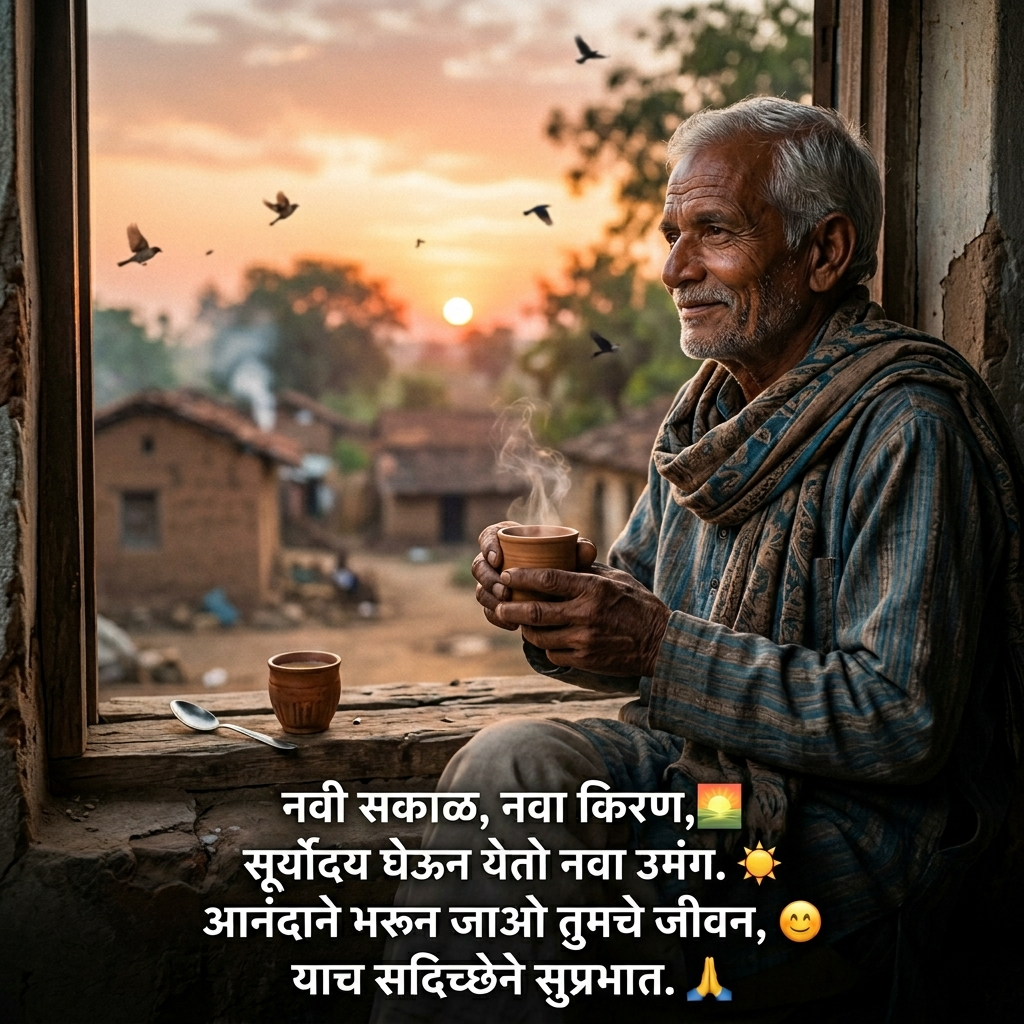 Good Morning Shayari in Marathi