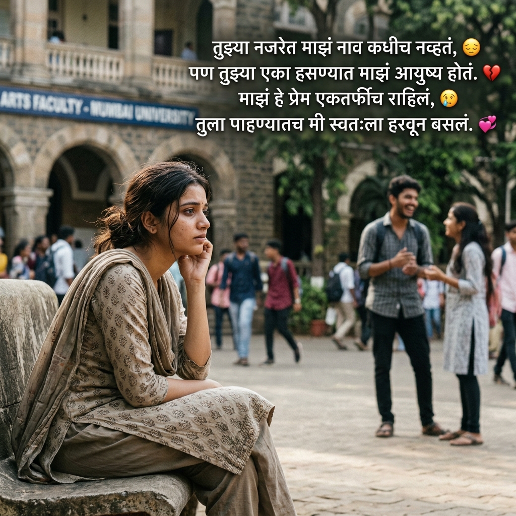 One Side Love Shayari in Marathi