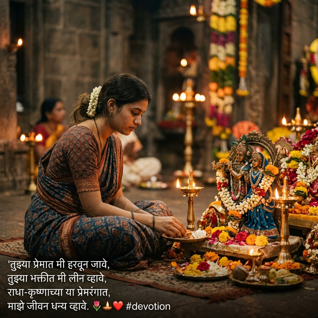 Radha Krishna Shayari in Marathi 