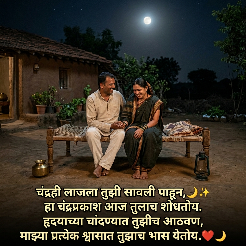 Moon Shayari in Marathi