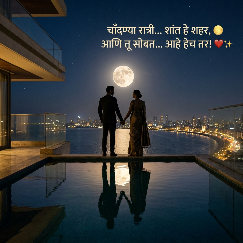 Moon Shayari in Marathi