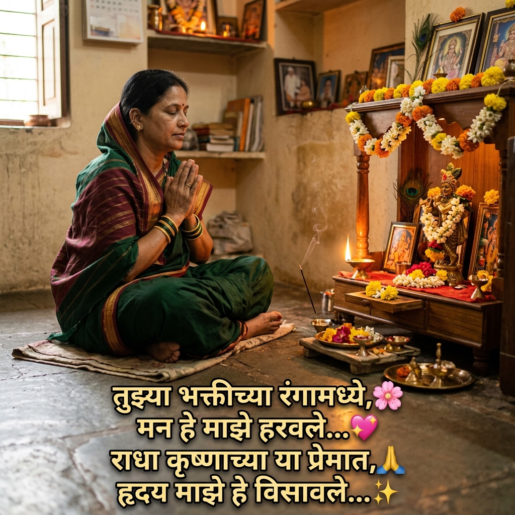 Radha Krishna Shayari in Marathi 