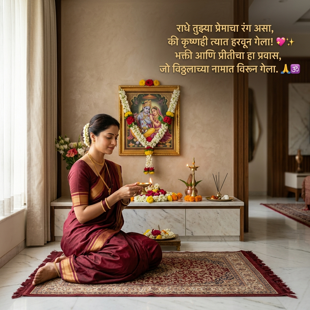 Radha Krishna Shayari in Marathi 